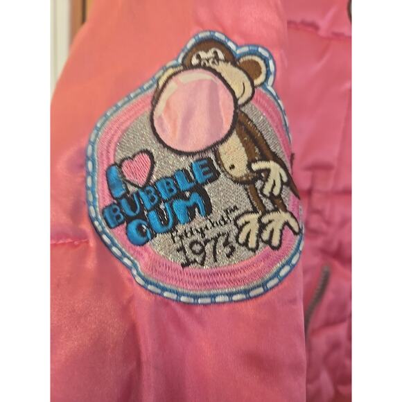 Bobby Jack Pink Puffer Jacket Coat Size 7/8 Vintage Y2K - Picture 5 of 9